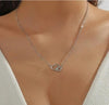 Women's Dual Heart Pendant with Chain Micro Plating