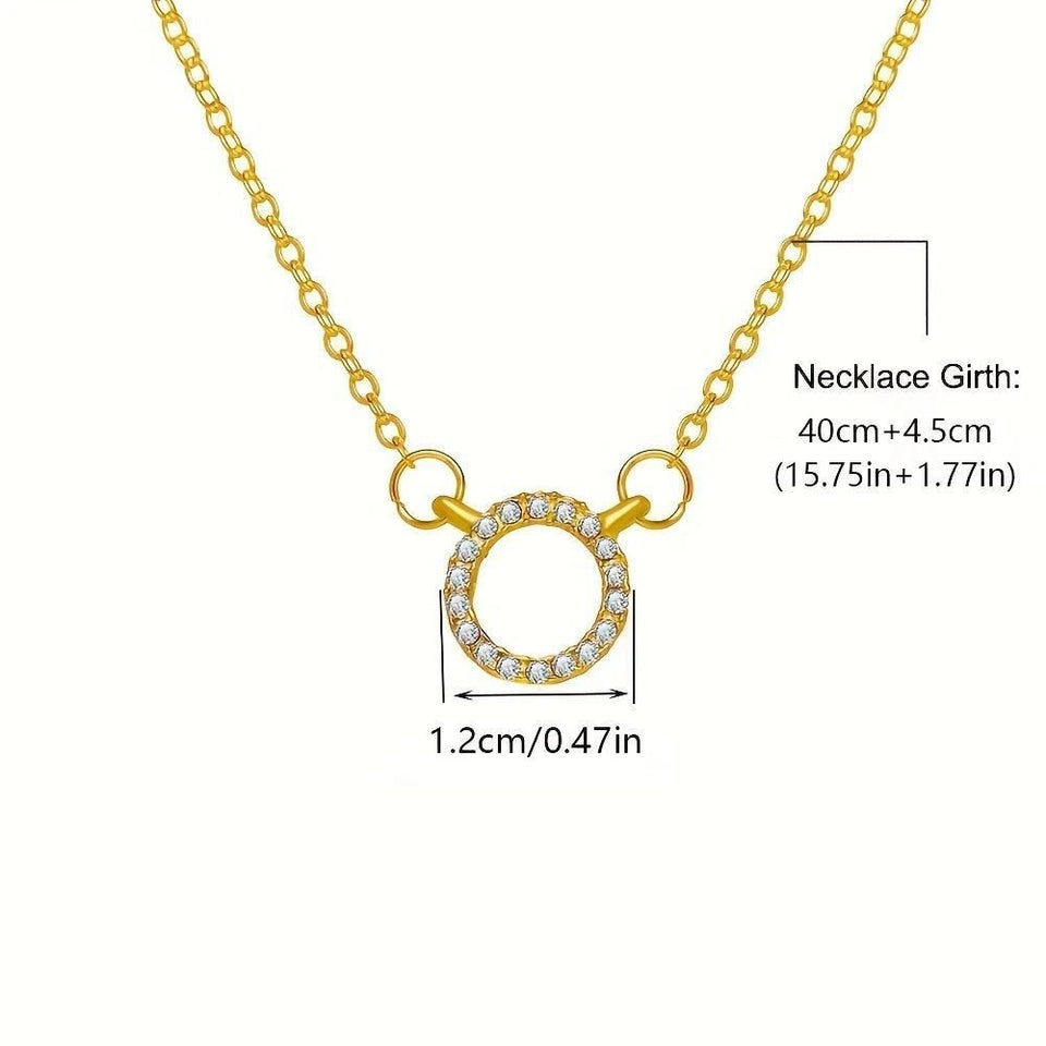 Women's Stone Pendant with Chain Micro Plating
