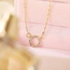 Women's Stone Pendant with Chain Micro Plating