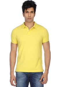 Cotton Matty Solid Half Sleeves Mens Polo Neck T-Shirt Pack Of 3