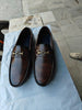 Brown Vegan Leather Loafers
