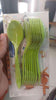Plastic pack of 6 spoon. & silicone oil sputula-1 & oil brush-1 Piece- random Colour